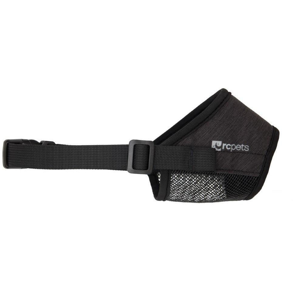 RC Pet Soft Fit Muzzle Heather Black - XX-Small: 3 1/2" - Training Products - RC Pet Products - PetMax Canada