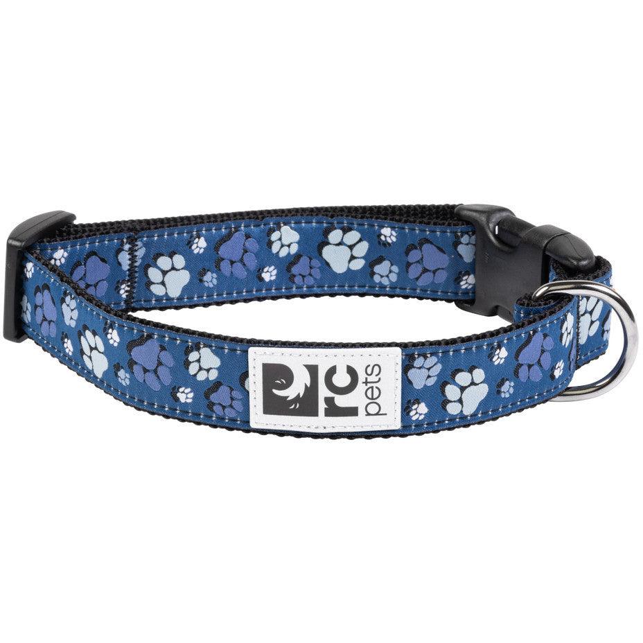 RC Adjustable Dog Clip Collar Fresh Tracks Blue - XX-Small: 1/2" x 6 - 9" - Dog Collars - RC Pet Products - PetMax Canada