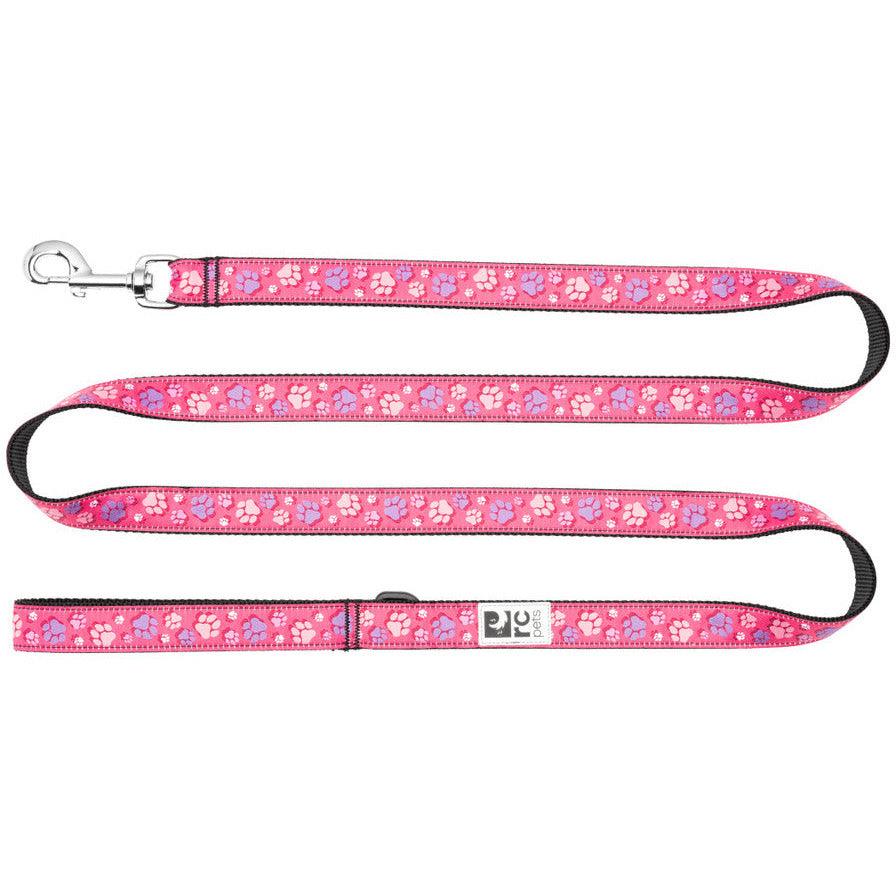 RC Dog Leash Fresh Tracks Pink - 3/4" x 6' - Leashes - RC Pet Products - PetMax Canada