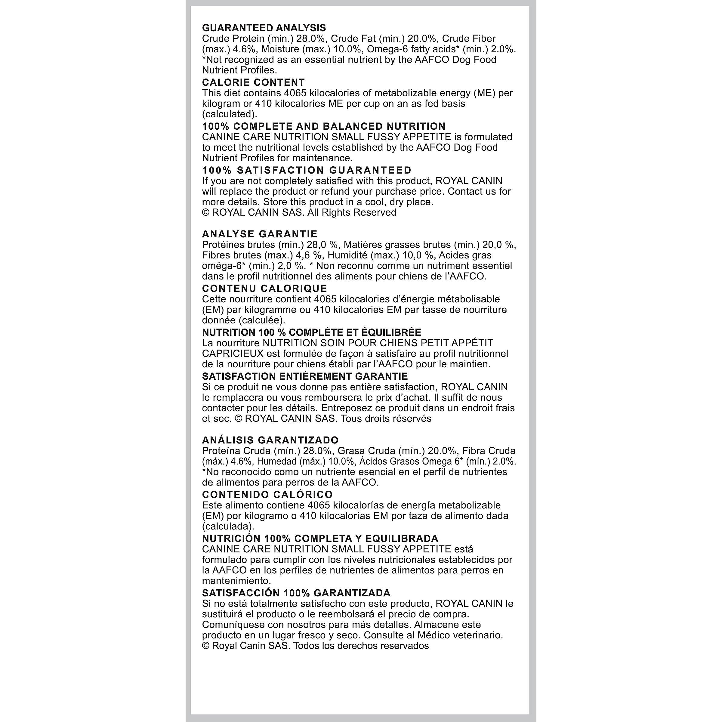 Royal Canin Small Fussy Appetite Dry Dog Food - 1.59 Kg - Dog Food - Royal Canin - PetMax Canada