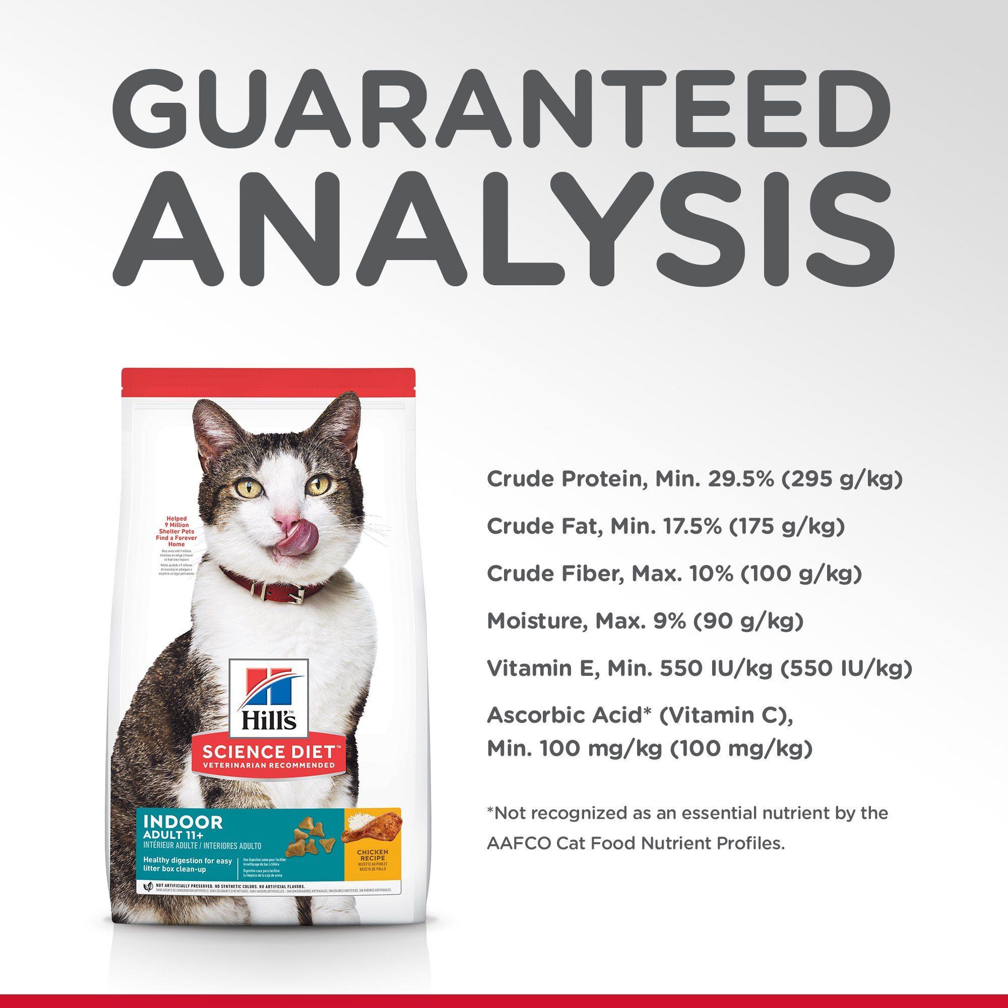 Hill's Science Diet Adult 11+ Chicken Recipe Dry Cat Food, 3.17 Kg Bag - 3.17 Kg - Cat Food - Hill's Science Diet - PetMax Canada