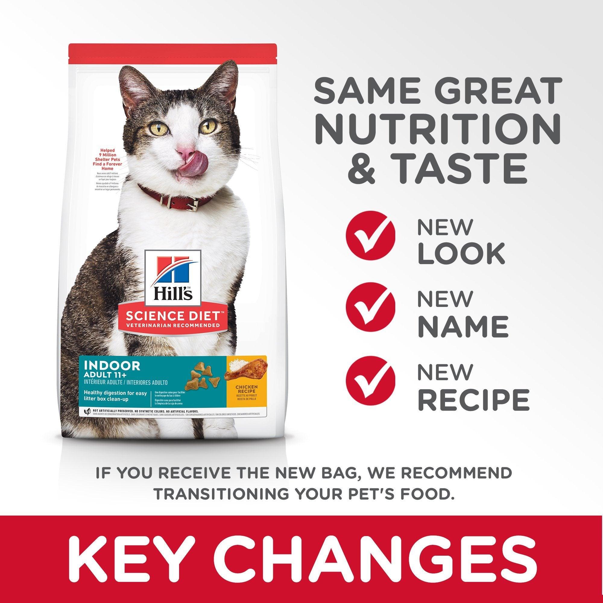 Hill's Science Diet Adult 11+ Chicken Recipe Dry Cat Food, 3.17 Kg Bag - 3.17 Kg - Cat Food - Hill's Science Diet - PetMax Canada