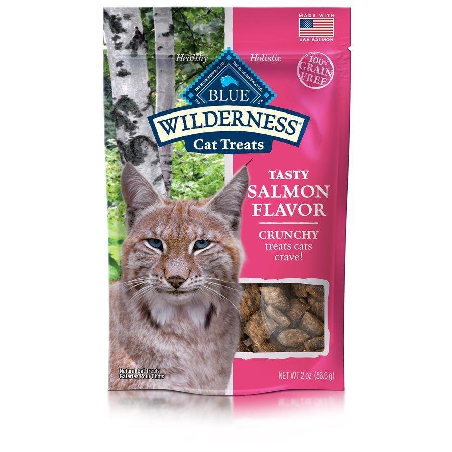 Blue Wilderness Salmon Flavor Crunchy Treats - 56g - Cat Treats - Blue Buffalo - PetMax Canada