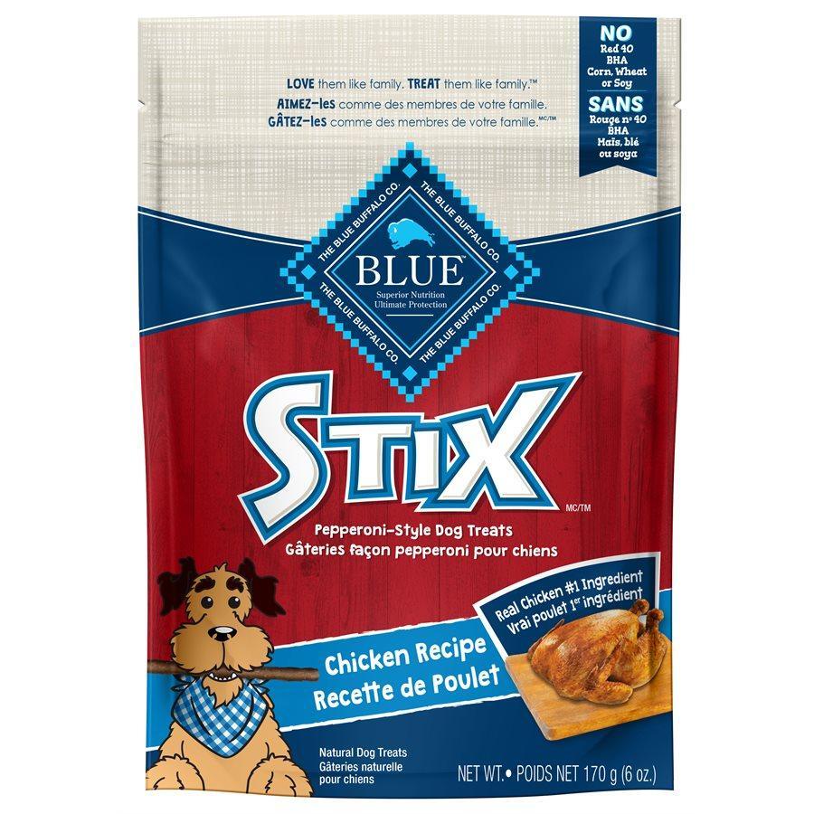 Blue Buffalo Pepperoni-Style Stix Chicken Recipe - 170g - Dog Treats - Blue Buffalo - PetMax Canada