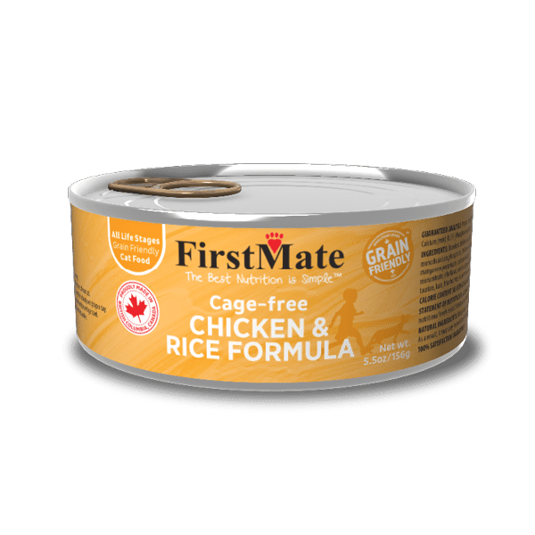 FirstMate Grain Friendly Cage-Free Chicken & Rice Canned Cat Food - 156g - Canned Cat Food - FirstMate - PetMax Canada