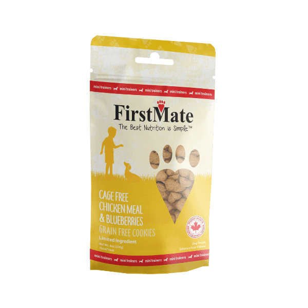 FirstMate Chicken With Blueberry Mini Trainers Dog Treats - 226g - Dog Treats - FirstMate - PetMax Canada