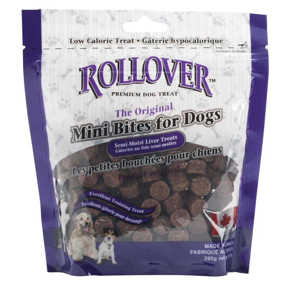 Rollover Semi Moist Mini Bites Liver Dog Treats - 100g - Dog Treats - Rollover - PetMax Canada
