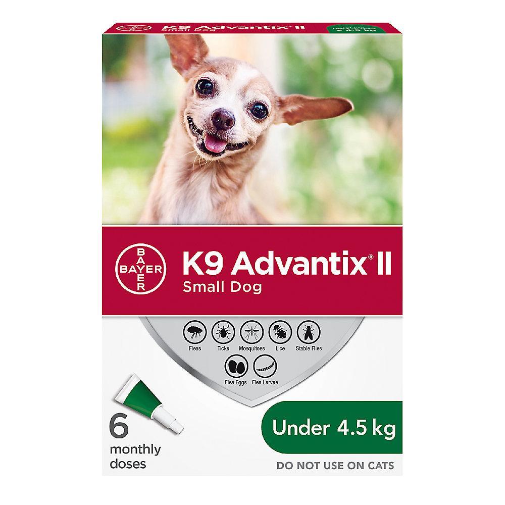 K9 Advantix II Small Dogs - Under 4.5Kg / 6 Pack - Flea & Tick Topical Applications - Advantage - PetMax Canada