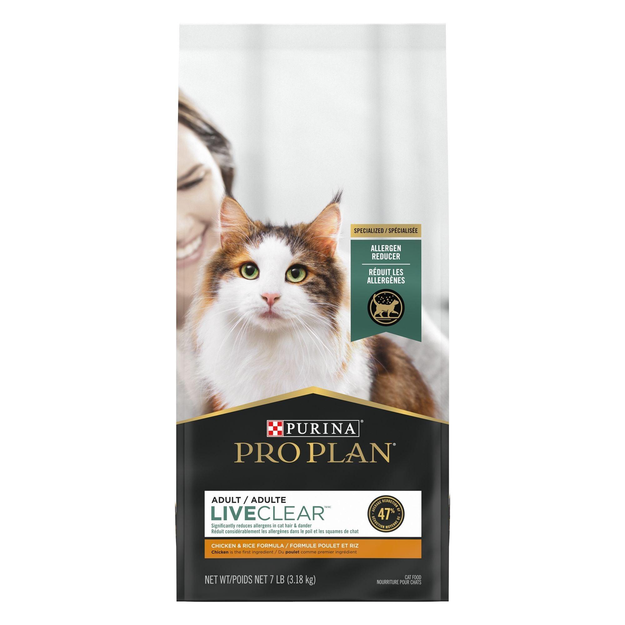 Purina Pro Plan Allergen Reducing High Protein Cat Food LIVECLEAR Chicken and Rice Formula - 3.18 Kg - Cat Food - Purina Pro Plan - PetMax Canada
