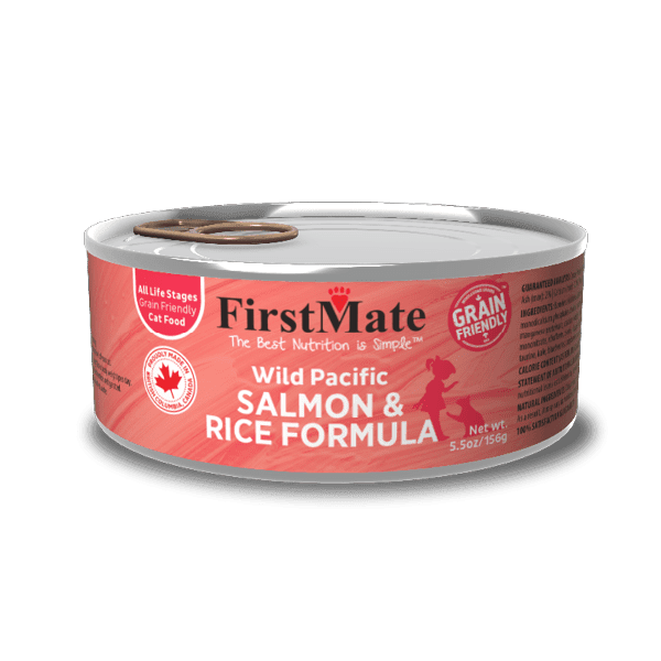 FirstMate Grain Friendly Wild Pacific Salmon & Rice Canned Cat Food - 156g - Canned Cat Food - FirstMate - PetMax Canada
