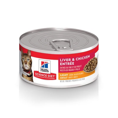 Hill's Science Diet Adult Light Liver & Chicken Canned Cat Food  Canned Cat Food  | PetMax Canada