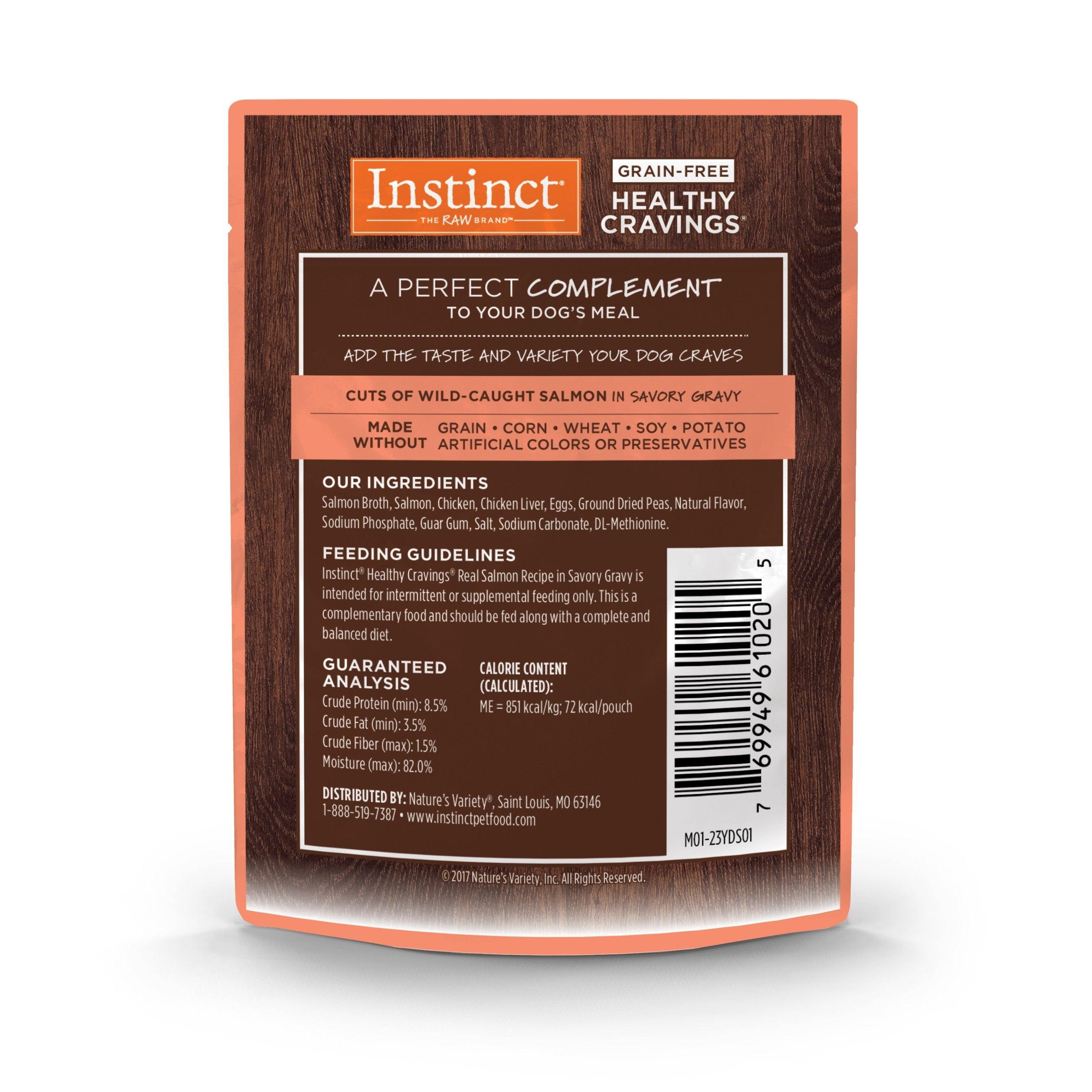 Instinct Wet Dog Food Healthy Cravings Pouches Salmon - 85g - Canned Dog Food - Instinct - PetMax Canada