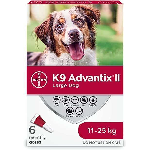 K9 Advantix II Large Dogs - 11Kg - 25Kg / 6 Pack - Flea & Tick Topical Applications - Advantage - PetMax Canada