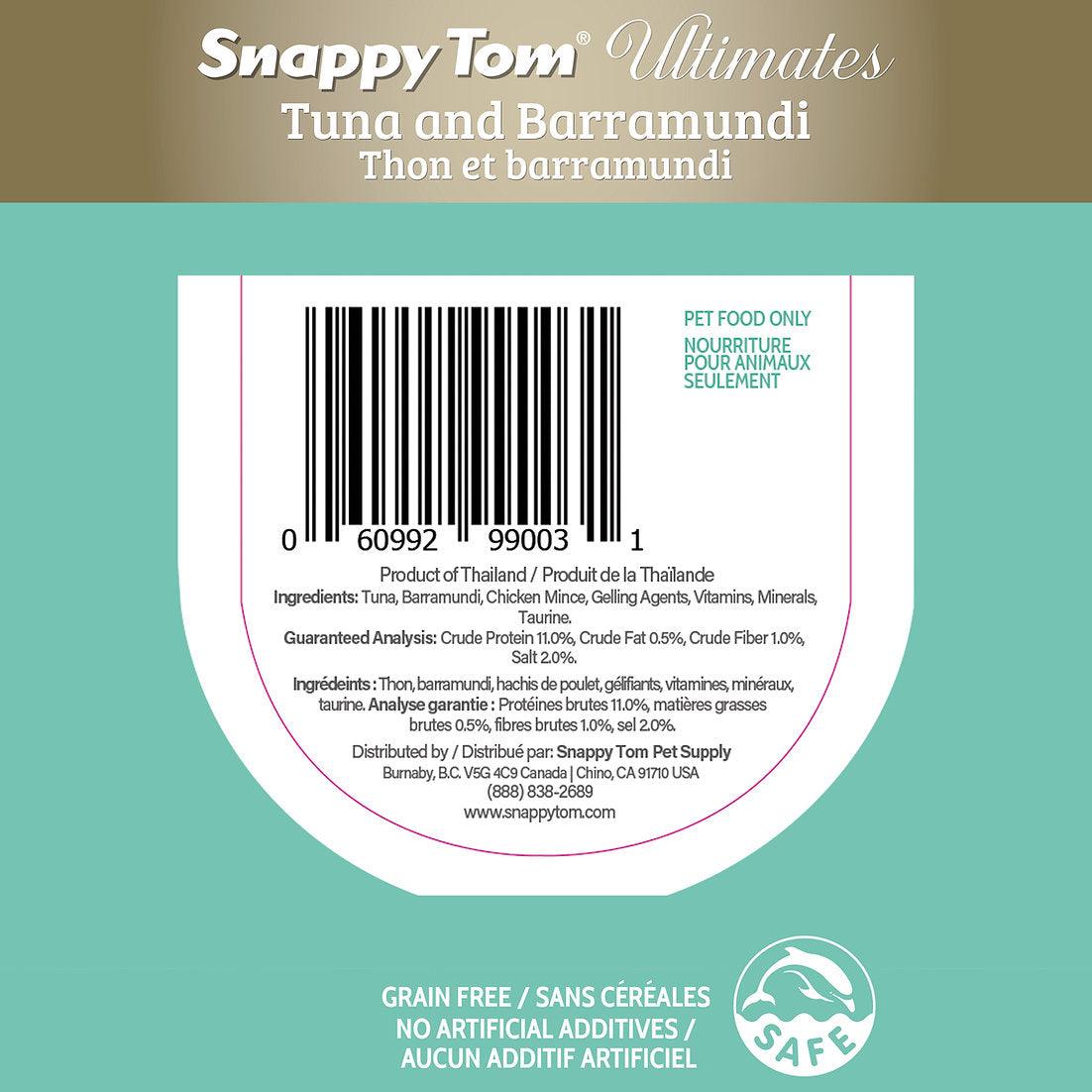 Snappy Tom Wet Cat Food Ultimates Tuna & Barramundi - 85g - Canned Cat Food - Snappy Tom - PetMax Canada