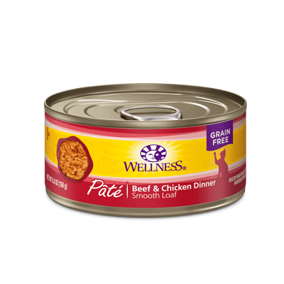 Wellness Complete Health Adult Beef & Chicken Formula Grain-Free Canned Cat Food 155g Canned Cat Food 155g | PetMax Canada