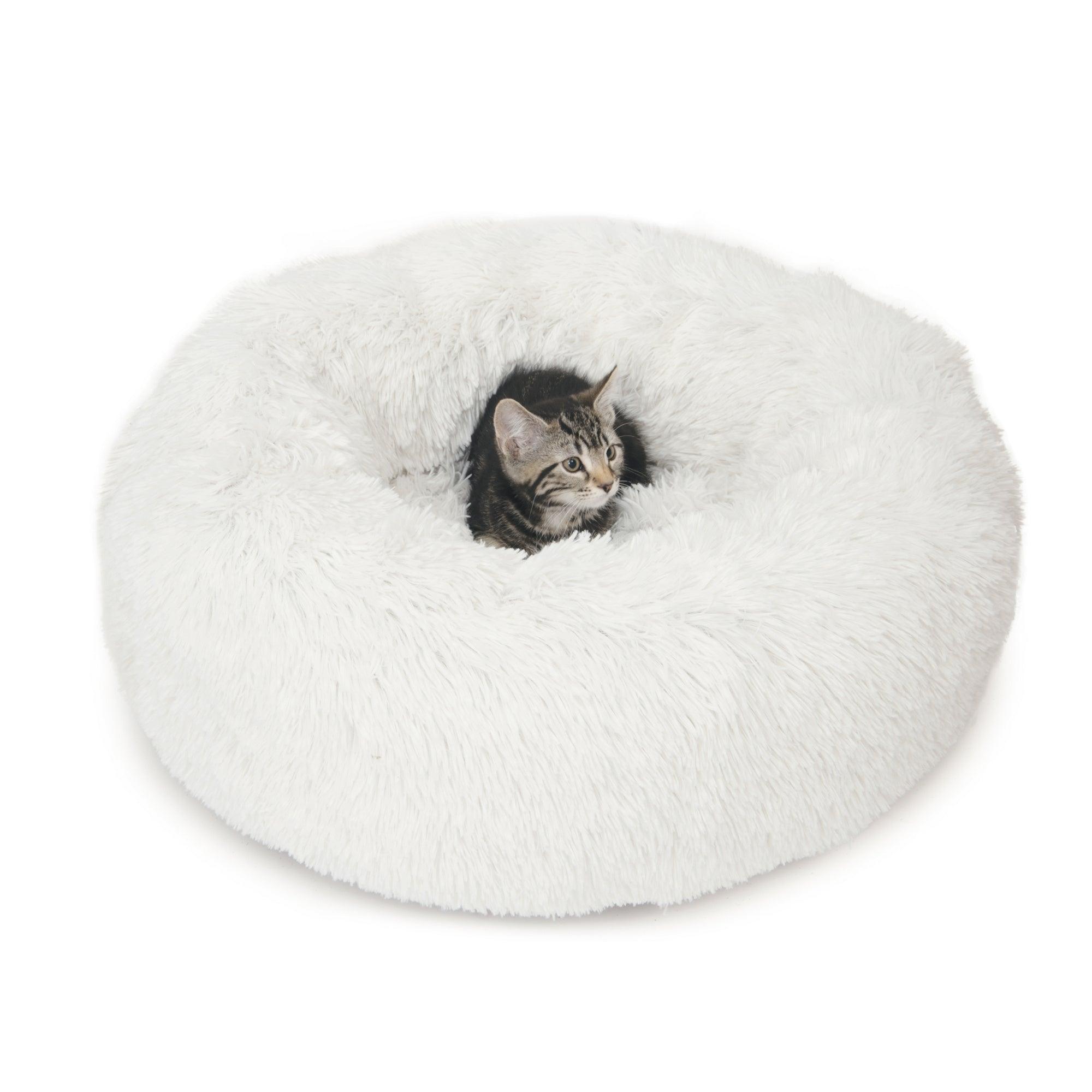 Catit Fluffy Bed White - 60cm (20") - Cat Beds - Catit - PetMax Canada