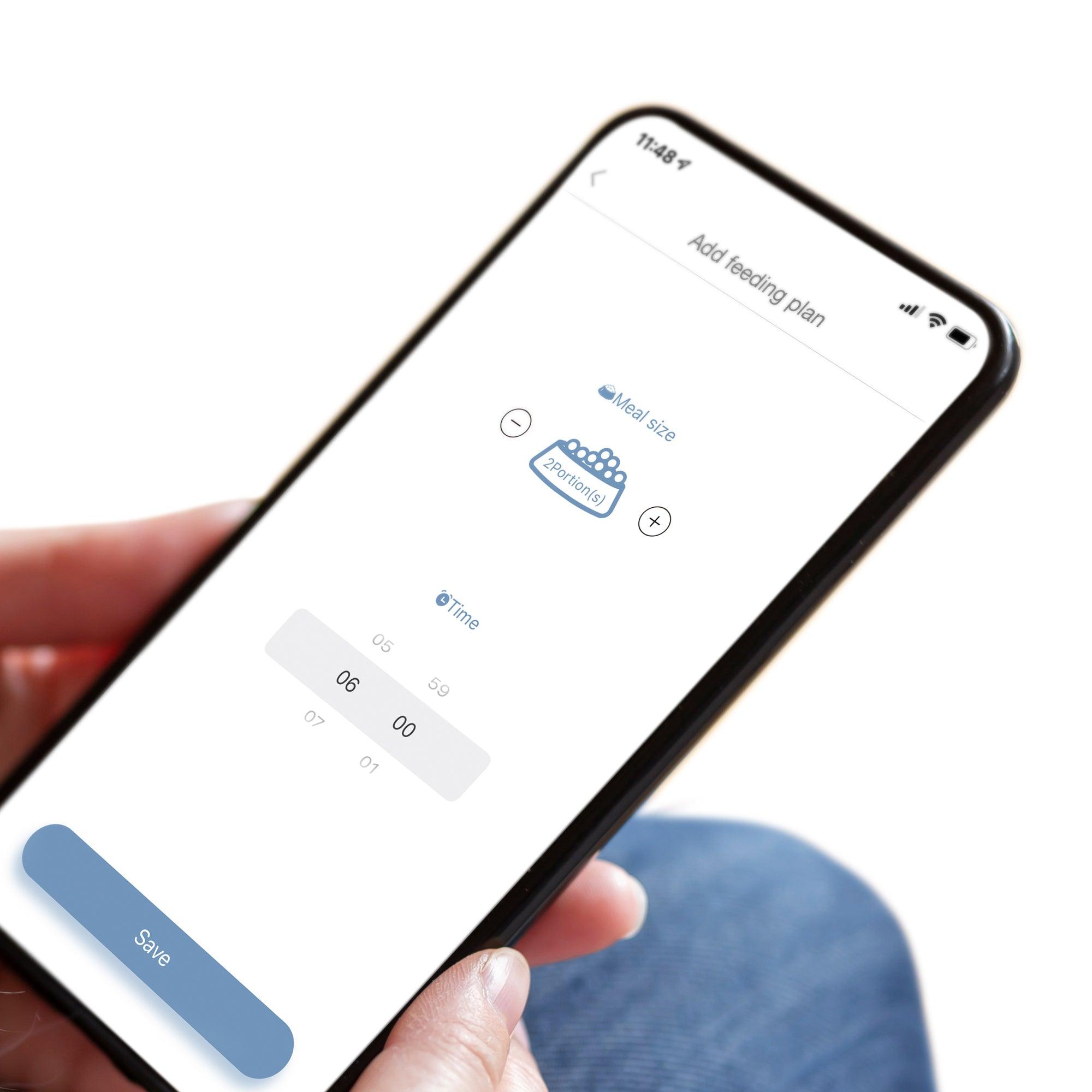 Catit Pixi Smart Feeder Remote Controlled Cat Food Dispenser - Smart Feeder - Cat Feeder - Catit - PetMax Canada