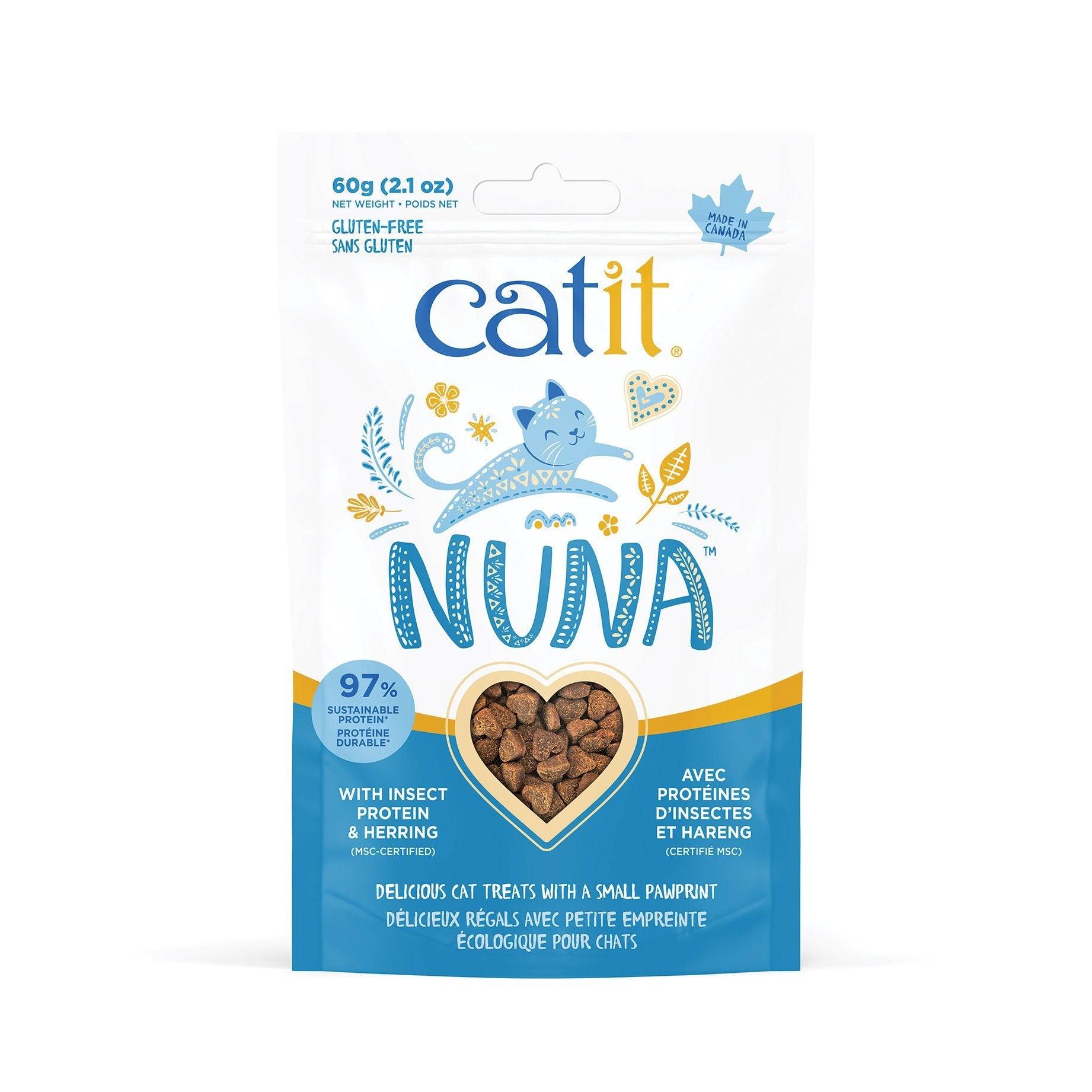 Catit Nuna Cat Treat Insect Protien & Herring - 60g - Cat Treats - Catit - PetMax Canada