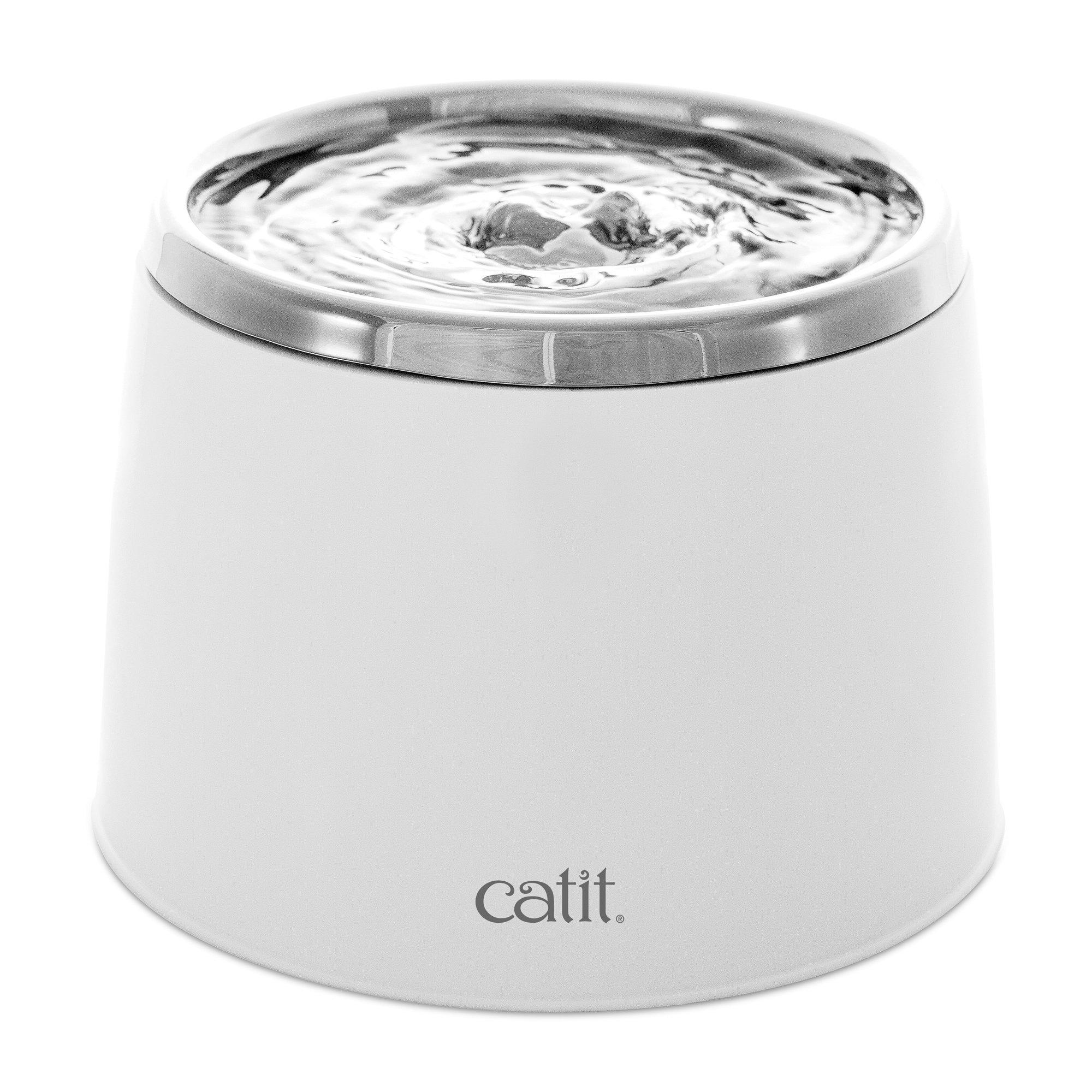 Catit Stainless Steel Top Drinking Fountain - 2L - Cat Dishes - Catit - PetMax Canada
