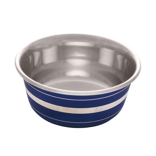 DogIt Stainless Steel Non-Skid Bowl Stripe - 560 mL - Stainless Steel - Dogit - PetMax Canada