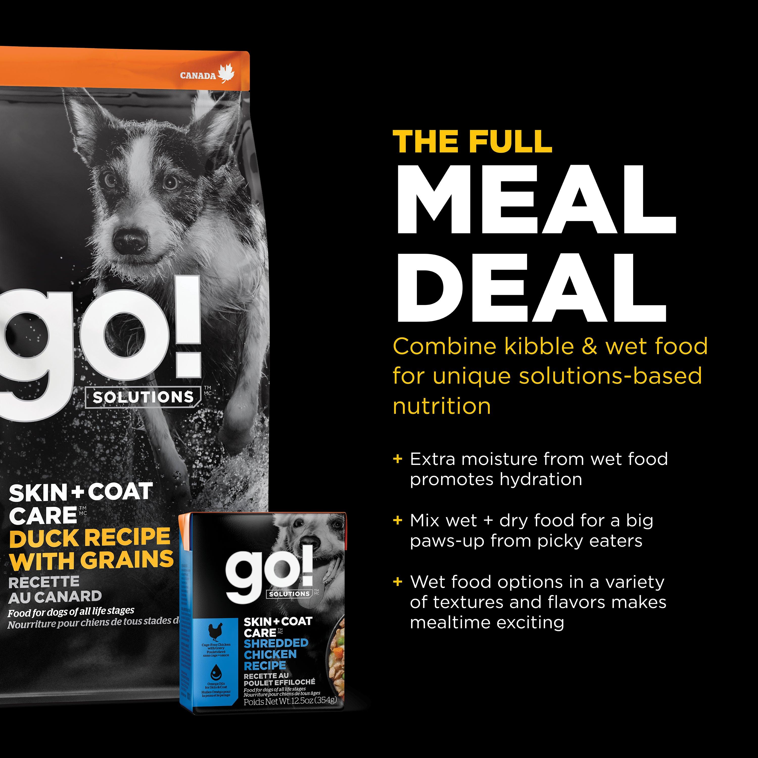 GO! SKIN + COAT CARE Duck Recipe With Grains for dogs - 10 Kg - Dog Food - Go! - PetMax Canada