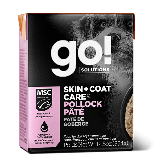 GO! SKIN + COAT CARE Pollock Pâté for dogs - 354g - Canned Dog Food - Go! - PetMax Canada
