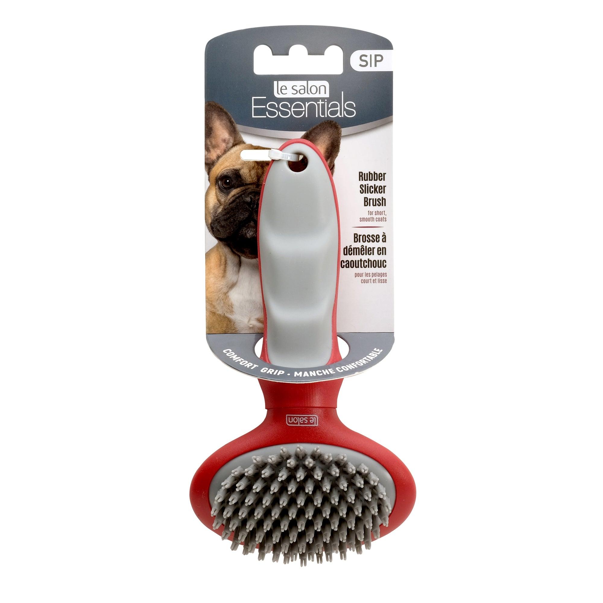Le Salon Essentials Rubber Slicker Brush For Dogs - Small - Grooming - Le Salon - PetMax Canada