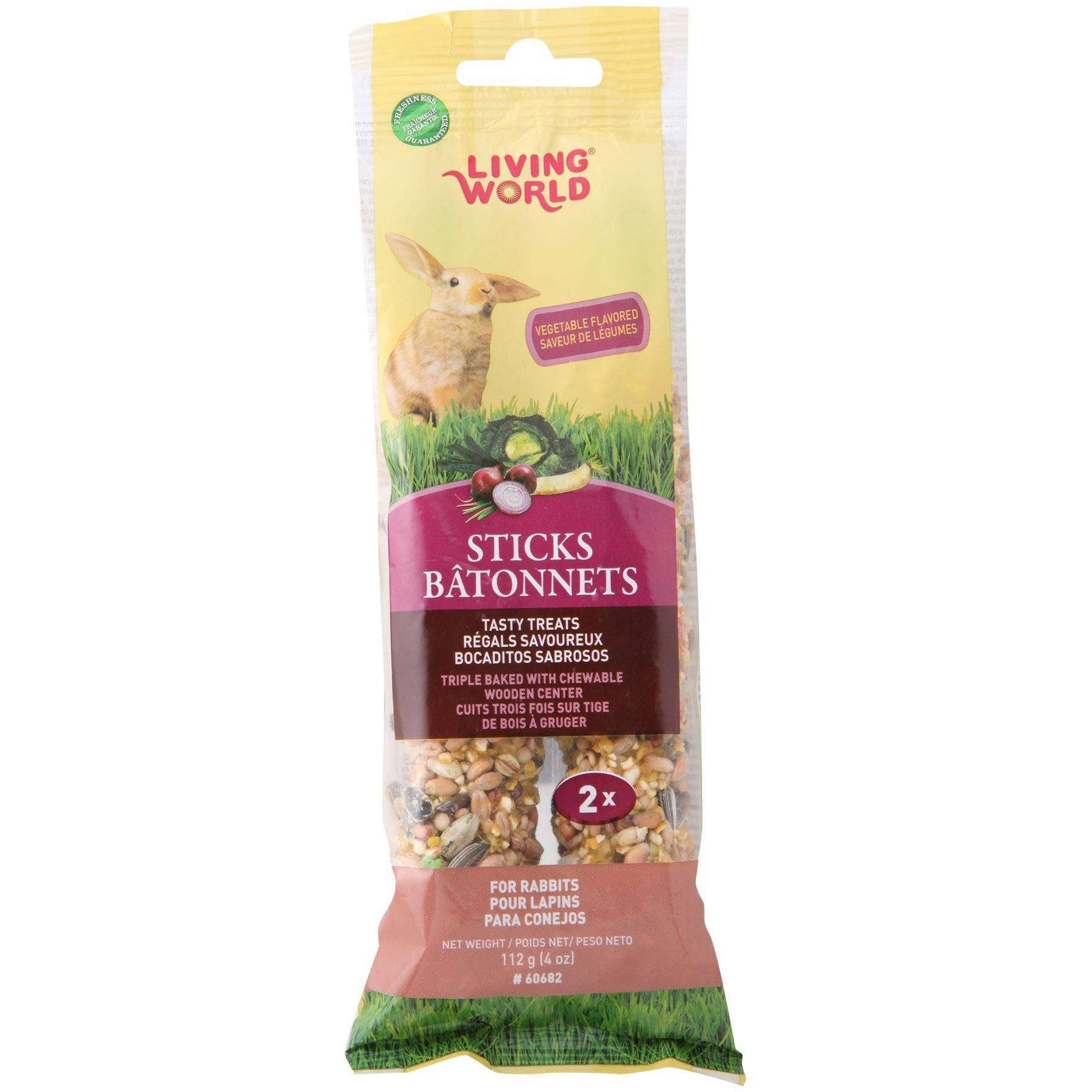 Living World Rabbit Stick Vegetable Flavour  Small Animal Food Treats  | PetMax Canada