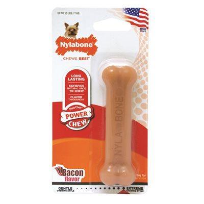 Nylabone Durachew Bacon Bone - Petite - Nylon - Nylabone - PetMax Canada