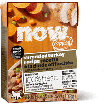 Now Fresh Grain Free Tetra Pak Dog Small Breed Shredded Turkey  Canned Dog Food  | PetMax Canada