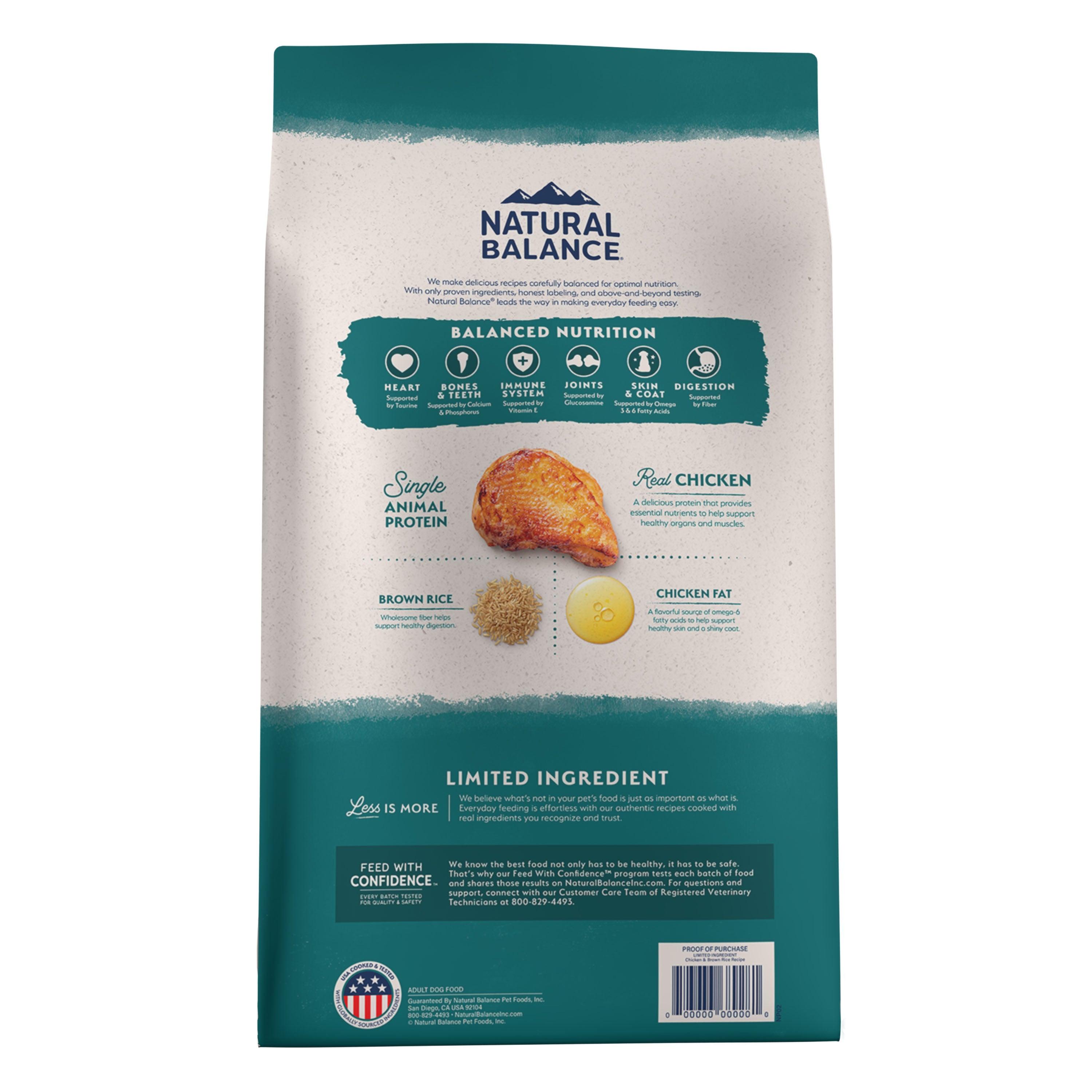Natural Balance Limited Ingredient Diet Adult Dry Dog Food with Healthy Grains Chicken - 2.04 Kg - Dog Food - Natural Balance - PetMax Canada