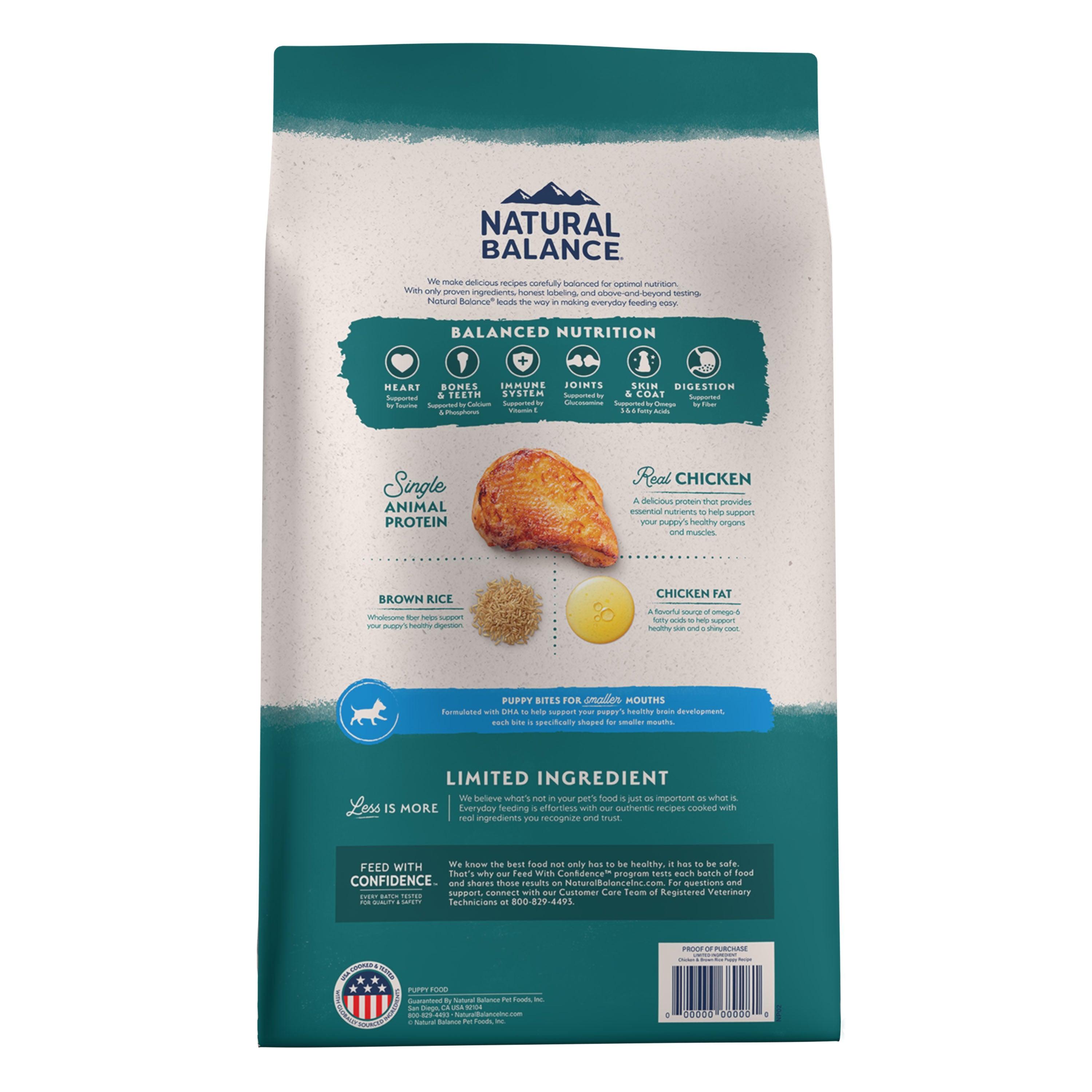 Natural Balance Limited Ingredient Diet Chicken & Rice Puppy Food - 10.9 Kg - Dog Food - Natural Balance - PetMax Canada