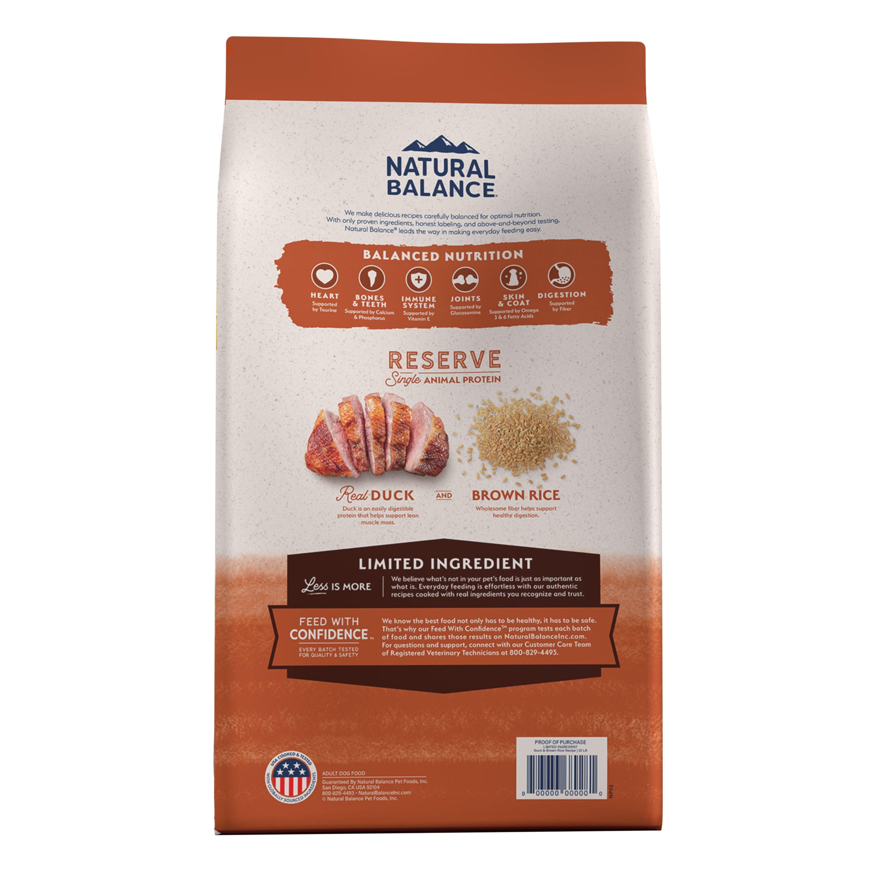 Natural Balance Limited Ingredient Diet Duck & Brown Rice Dog Food - 10 Kg - Dog Food - Natural Balance - PetMax Canada