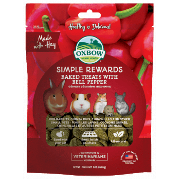 Oxbow Simple Rewards Treats With Bell Pepper  Small Animal Food Treats  | PetMax Canada