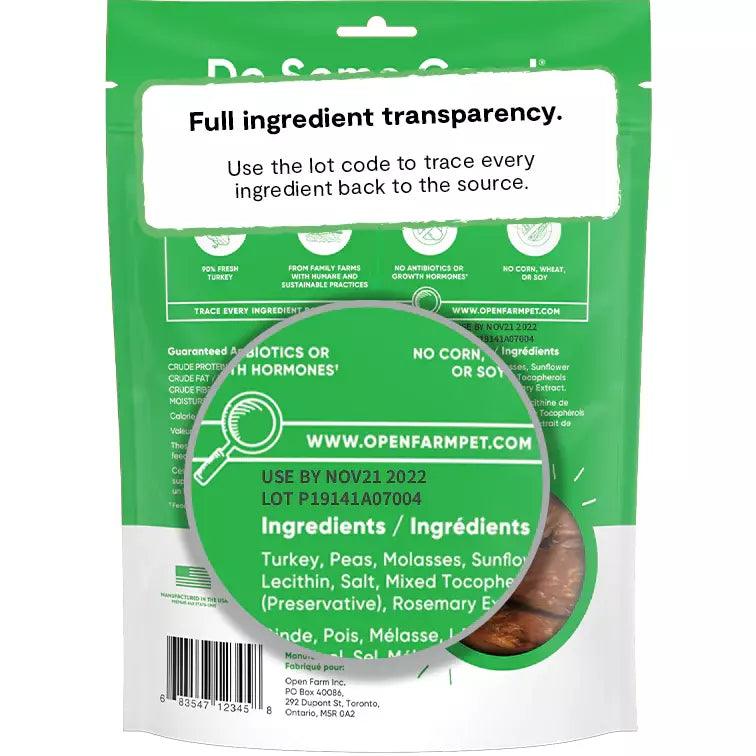 Open Farm Dog Treats Dehydrated Turkey - 128g - Dog Treats - Open Farm - PetMax Canada