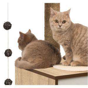 Vesper Cat Furniture V-High Base Oak Cat Scratching Posts | PetMax Canada
