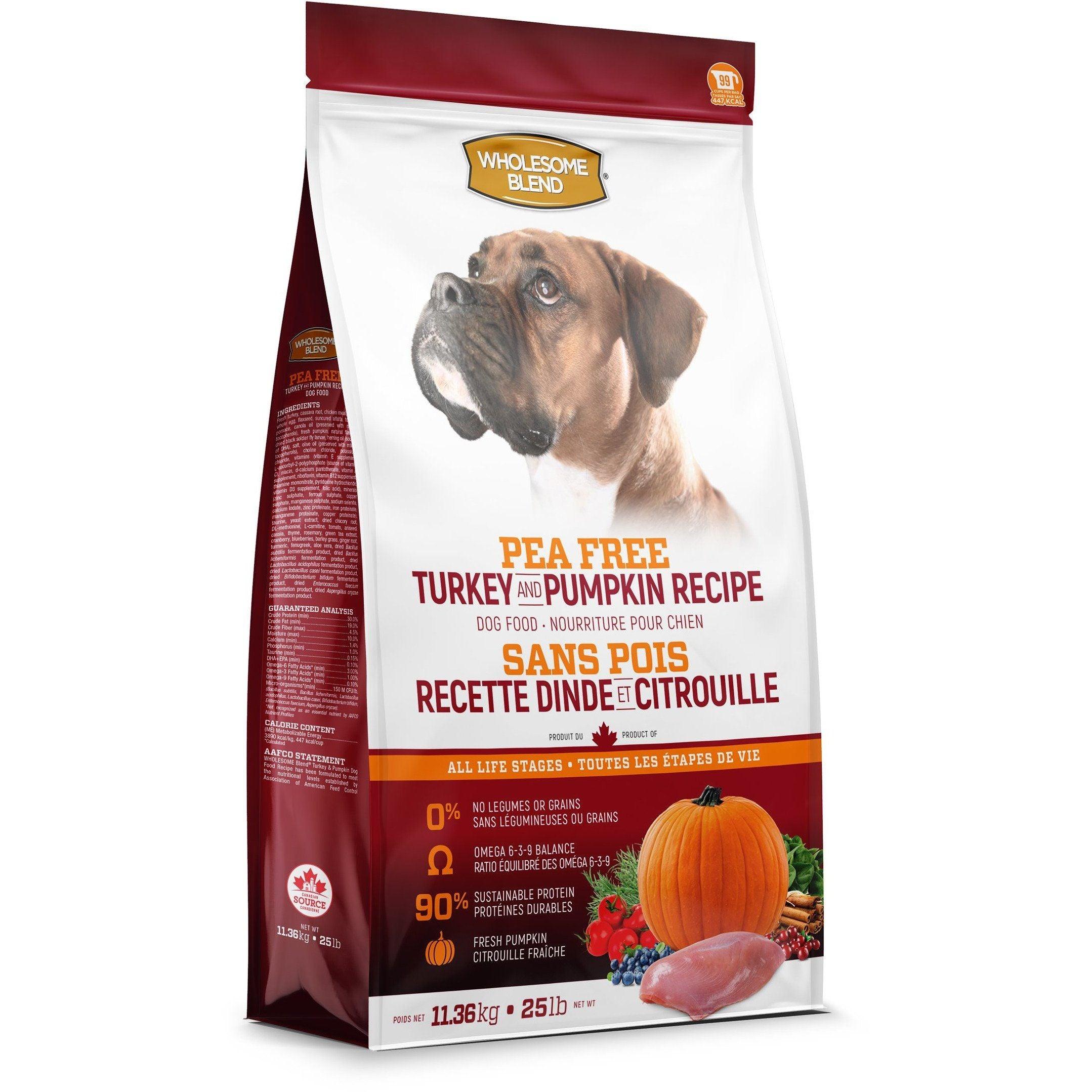 Wholesome Blend All Life Stages Pea Free Turkey & Pumpkin Dog Food - 11.36 Kg - Dog Food - Wholesome Blend - PetMax Canada