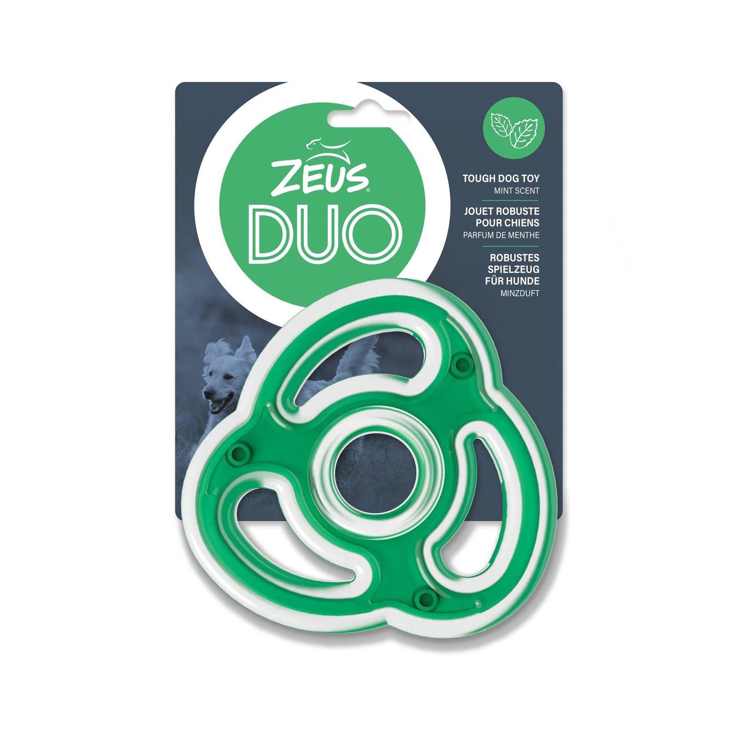 Zeus Duo Dog Toy Ninja Star Mint Scent Green Dog Toys | PetMax Canada