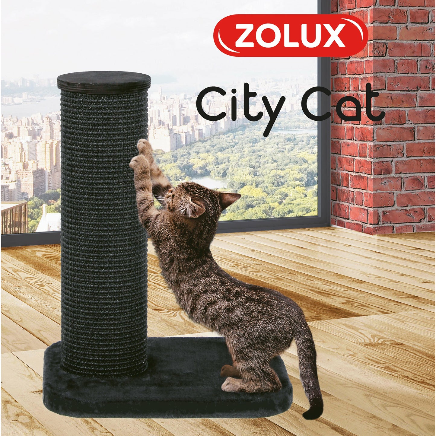 Zolux City Cat 1 Cat Scratching Post Grey Cat Scratching Posts | PetMax Canada