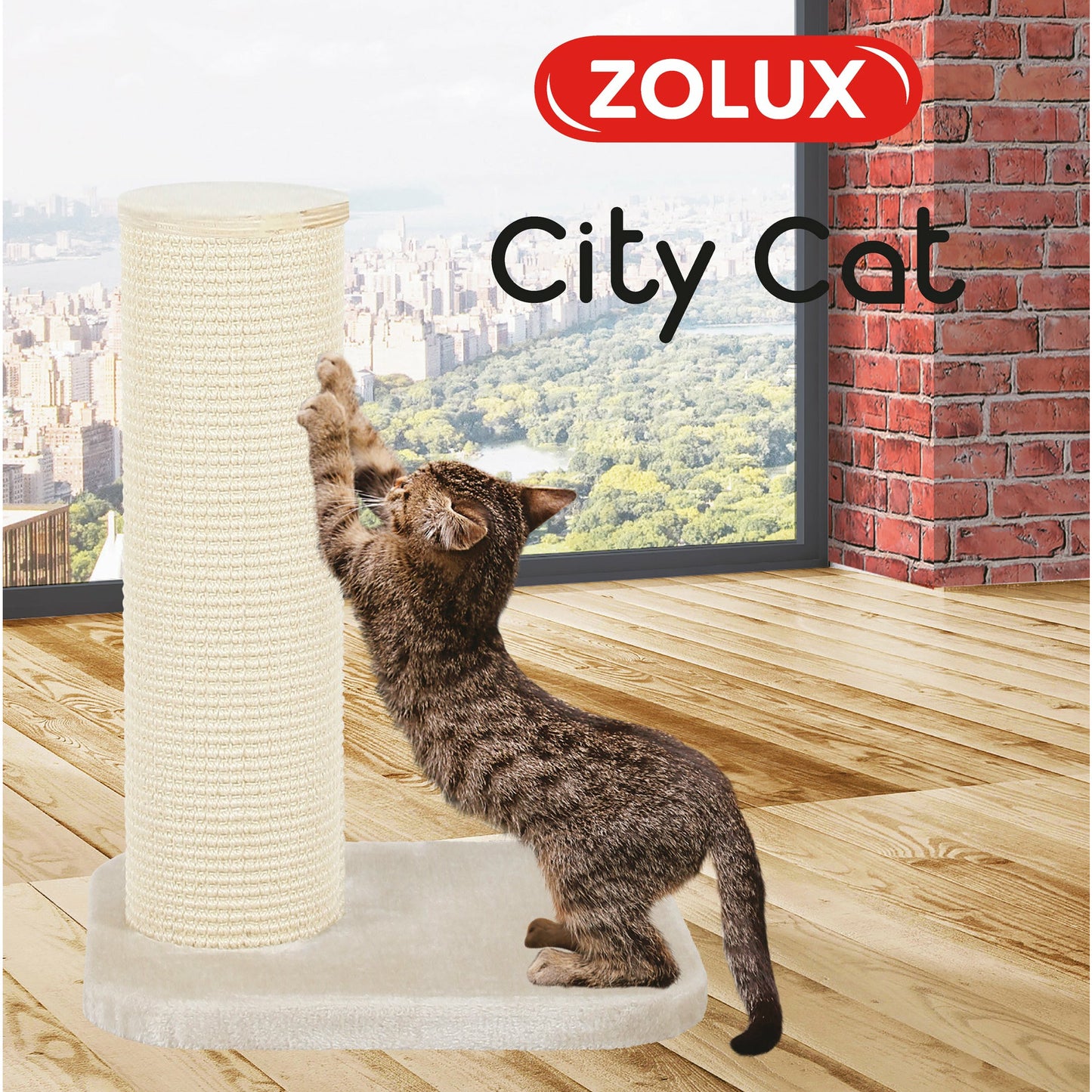 Zolux City Cat 1 Cat Scratching Post Beige Cat Scratching Posts | PetMax Canada
