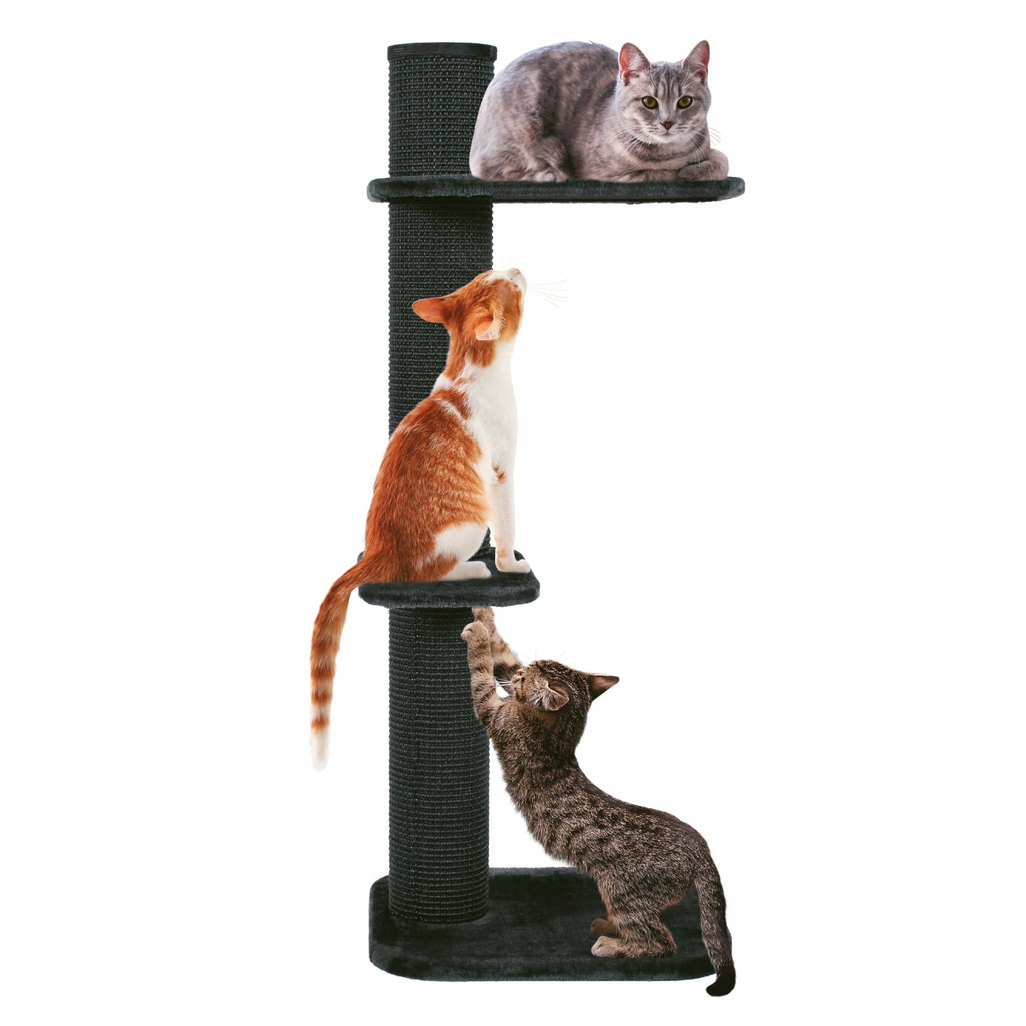 Zolux City Cat 3 Cat Scratching Post With 2 Platforms Grey Cat Scratching Posts | PetMax Canada