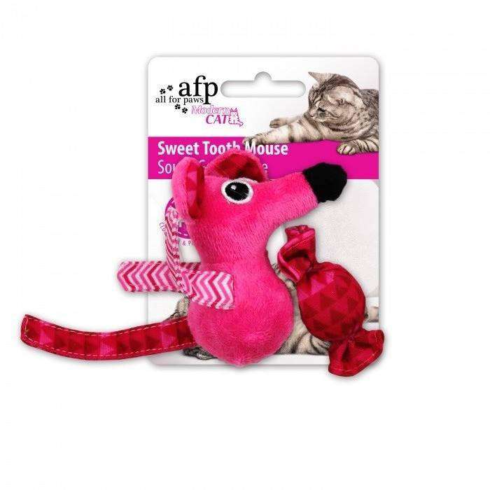 All For Paws Cat Toy Sweet Tooth Mouse Pink Cat Toys Pink | PetMax Canada