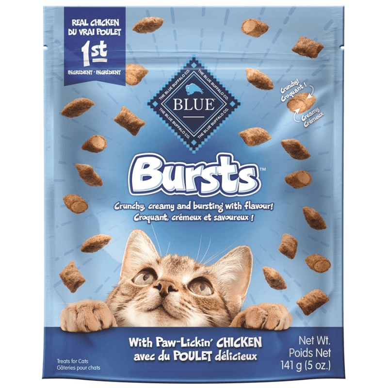 Blue Buffalo Bursts Crunchy Cat Treats Chicken Flavour - 141g - Cat Treats - Blue Buffalo - PetMax Canada
