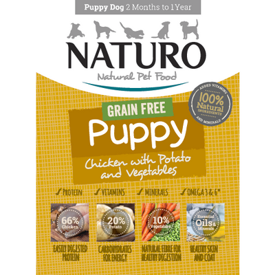 Naturo Canine Puppy Grain Free Chicken & Potato with Vegetables  Canned Dog Food  | PetMax Canada