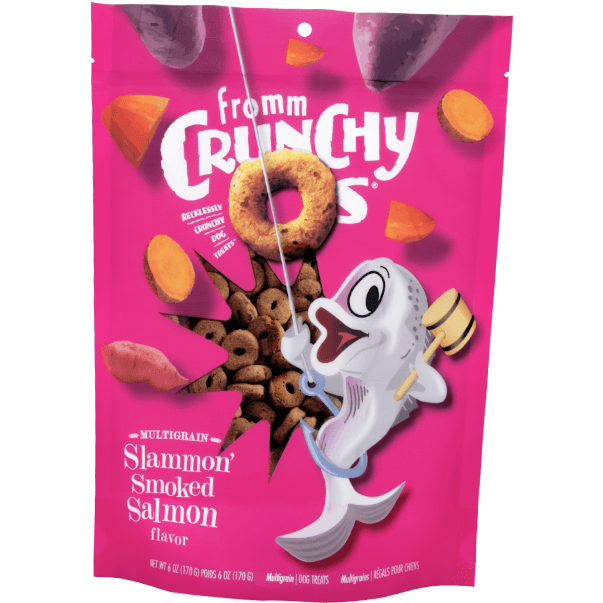 Fromm Crunchy O's Slammon' Smoked Salmon Dog Treats - 170g - Dog Treats - Fromm - PetMax Canada