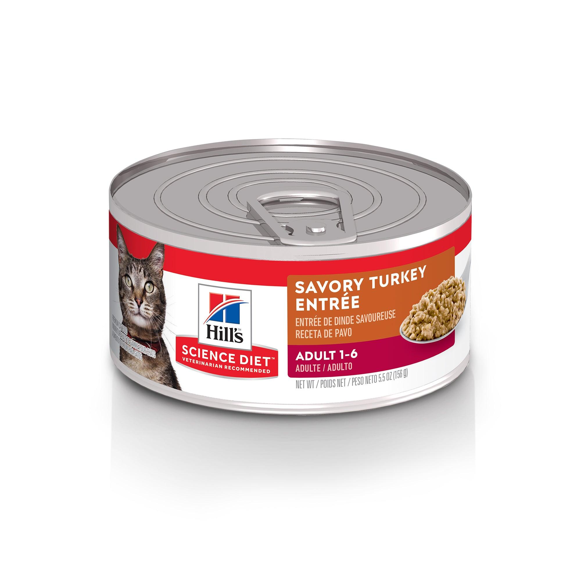 Hill's Science Diet Canned Cat Food Adult Turkey Entrée - 156g - Canned Cat Food - Hill's Science Diet - PetMax Canada