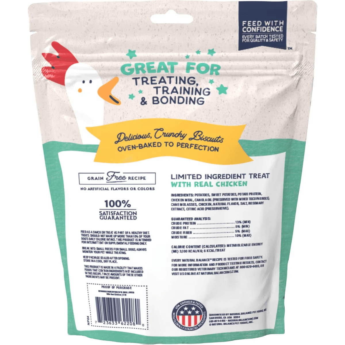 Natural Balance Rewards Crunchy Biscuits With Real Chicken Dog Treats - 227g - Dog Treats - Natural Balance - PetMax Canada