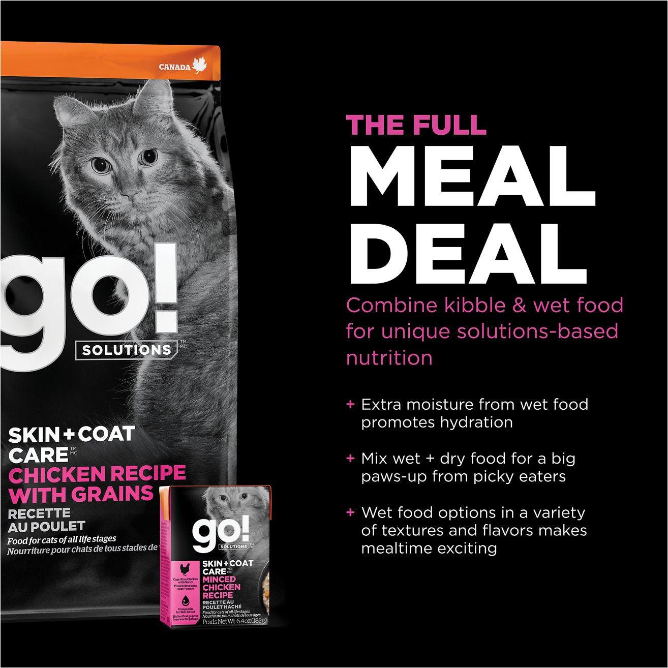 GO! SKIN + COAT CARE Chicken Recipe for cats - 1.36 Kg - Cat Food - Go! - PetMax Canada