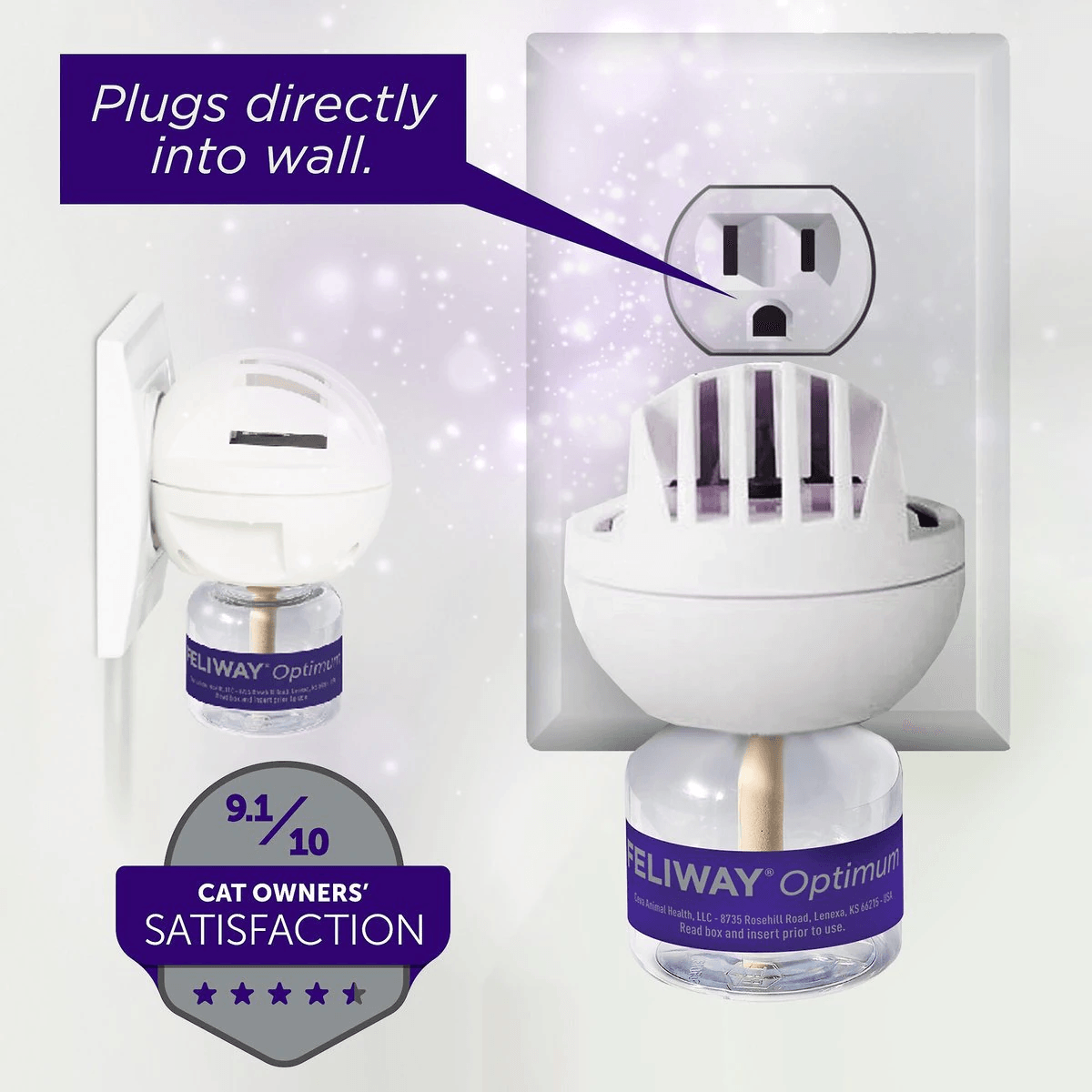 Feliway Optimum Enhanced Calming Pheromone 30 Day Cat Diffuser Refill - Default Title - Cat Health Care - Feliway - PetMax Canada