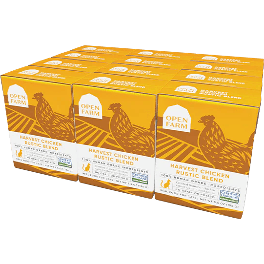 Open Farm Wet Cat Food Harvest Chicken Rustic Blend - 156g - Canned Cat Food - Open Farm - PetMax Canada